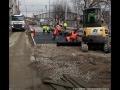 Od Plavecké ulice probíhá rekonstrukce tratě na Rašínově nábřeží standardní metodou kolejnic ve štěrkovém loži na železobetonových pražcích s asfaltovým zákrytem. | 26.02.2022