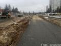Výstavba tratě ve Vlastině ulici v prostoru mezi někdejšími autobusovými zastávkami Sídliště Na Dědině a Ciolkovského. | 29.03.2023