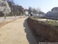 Výstavba tratě v oblasti Vlastiny ulice. | 06.04.2023