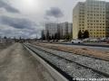 Výstavba tramvajové tratě ve Vlastině ulici v prostoru mezi někdejšími autobusovými zastávkami Sídliště Na Dědině a Ciolkovského. | 14.04.2023