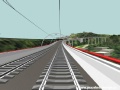 2003: Dokončený most tramvajové estakády vedený souběžně s mostem Barrandovské výstupní komunikace.