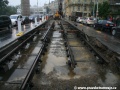 První ukládaná kolejová pole systému W-tram na betonové patky | 2.6.2010