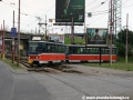 Souprava vozů T6A5 ev.č.7949+7950 vyjíždí z domovské vozovny Krasňany na zkušební jízdu. | 14.7.2011
