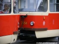Spřažení vozů T3M ev.č.7733+7734, na vozech jsou zachovány původní kapkovité kryty osvětlení. | 14.7.2011