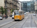 K zastávce Fővám tér přijíždí vůz Ganz CSMG2 ev.č.1430 z roku 1975 vypravený na linku 47. | 12.7.2012