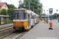 Souprava vozů T5C5 ev.č.4291+4292 vypravená na linku 12 odbavuje cestující v zastávce Rákospalota-Újpest vasútállomás. | 25.6.2014