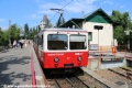 Jednotka ozubnicové dráhy složená z motorového vozu #57 a řídícího vozu #67 ve své konečné stanici Széchenyi-hegy z níž by měla být v budoucnosti prodloužena o tři zastávky. | 28.6.2017