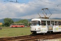 Cyklotramvaj, a historické vozy T5B6 a Škoda 706 RTO MTZ u smyčky Chemopetrol. | 2.6.2012
