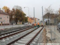 V obratišti Trnkova zatím končí první etapa budování nové tramvajové tratě na Nové Sady. | 14.10.2013