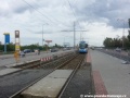 Pohled na zastávku Svinov mosty, horní zastávka s vozem Vario LF3/2 ev.č.1651. | 26.8.2012