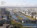 Pařížské panorama v popředí s mostem na mostě, pro linku 6 metra | říjen 2008