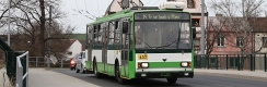 Poslední provozní trolejbus Škoda 14TrM ev.č.457 na mostě nad železniční tratí v Sušické ulici poblíž zastávky Petřínská. | 9.4.2018