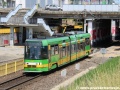 Vůz RT6N1 ev.č.406 vjíždí do zastávky Aleje Solidarności. | 1.7.2012