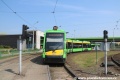 Ve smyčce Osiedle Sobieskiego zachycený vůz Solaris Tramino S105P #523, který se za okamžik vydá k západnímu nádraží. | 25.6.2016
