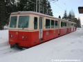Na Štrbském Plese vyčkává na své cestující jednotka ozubnicové železnice 905 953-6+ 405 953-1 | 16.3.2009