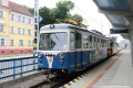 Souprava spřažených motorových vozů EMU 46 1001+EMU 46 1003 v Trenčianské Teplé. | 17.7.2021
