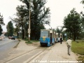 Souprava vozů 105N s vlečným vozem ev.č.2469 na lince 17 na Klecině | 16.6.2001