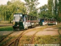Souprava vozů 105N vedená vozem ev.č.2498 vypravená na linku 15, Tarnogaj | 10.8.2002