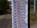 Informační tabulka, kam který vlak zatáhne. | 30.6.2004