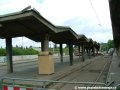 Likvidace železobetonového nástupiště vnitřní koleje smyčky Nádraží Braník v sobotu 12. června 2004