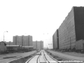 Rozestavěný úsek tramvajové tratě před zastávkou Blatiny | 21.9.1988