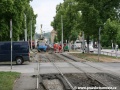 Odstraňování původních kolejí tramvajové tratě. | 17.5.2011