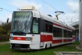 Vůz RT6N1 ev.č.1803 manipuluje na vnitřní koleji smyčky Královo Pole, nádraží během zvláštní jízdy pro Pražské tramvaje. | 9.4.2011