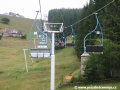 Třímístná sedačková lanovka na Portášovy boudy byla postavena v roce 1986 na Slovensku a po repasi se rozjela v Česku | 25.7.2008