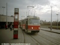 A do třetice ze Strašnické - tentokrát linka 26 a jedna z klasických souprav z vozovny Strašnice - vozy T3 ev.č.6692+6693 | 16.2.1998