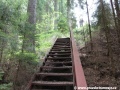 Schodiště podél svahu doskočiště se ztrácí v lesním porostu. | 21.5.2012