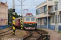 Osobní vlak vedený muzejní lokomotivou E422.0003 (100.003) vyčkává v Táboře na odjezd do Bechyně. | 16.9.2017