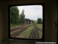 Romantickým pohledem z okna vozu Balm/u na koncové zhlaví novobystřické tratě s malou výtopnou se s tou železnicí rozloučíme | 30.7.2008