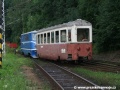 Věkovitý osobní vůz Balm/u za lokomotivou T47.015 míří z Jindřichova Hradce na Obrataň | 30.7.2008