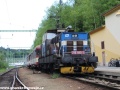 Lokomotiva přepojena a osobní vlak je v čele s elektrickou lokomotivou 210 045-1 připraven k cestě zpět. | 20.5.2014