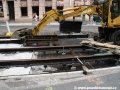 Rekonstrukce tramvajové tratě v Křížovnické ulici metodou w-tram mezi Veleslavínovou ulicí a náměstím Jana Palacha. | 24.7.2011