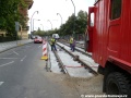 U Karlových lázní se nová část tratě již napojila na úsek rekonstruovaný již v roce 2002. | 29.7.2011