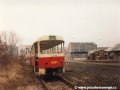 Vyřazený vůz T3 ev.č.6221 čekající na nádraží ČD Praha-Smíchov na svůj další osud. | 24.2.1997