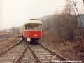 Vyřazený vůz T3 ev.č.6344 čekající na nádraží ČD Praha-Smíchov na svůj další osud. | 24.2.1997