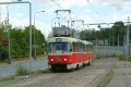 Souprava vozů T3SU #7006+T3 #6670 vypravená na linku 39 míří k zastávce Hostivařská. | 13.8.2004