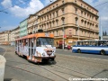 Kofola tramvaj tvořená vozem T3SUCS ev.č.7040 přijíždí na Smíchovské nádraží | 7.6.2007