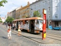 Kofola tramvaj tvořená vozem T3SUCS ev.č.7040 na Vršovickém náměstí | 7.6.2007