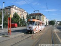 Kofola tramvaj tvořená vozem T3SUCS ev.č.7040 u Podolské vodárny | 13.7.2007