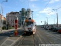 Kofola tramvaj tvořená vozem T3SUCS ev.č.7040 na Jiráskově náměstí | 13.7.2007
