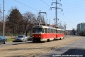 Souprava vozů T3SUCS #7055+7053 vypravená na linku 22 míří k zastávce Radošovická. | 25.3.2012