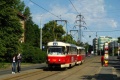 Souprava vozů TESUCS #7057+7056 vypravená na linku 22 přijíždí do zastávky Radošovická. | 14.6.2009