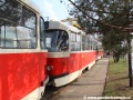 Vozy T3SUCS ev.č.7088 a 7042 odstavené na povrchové koleji v Ústředních dílnách. | 23.3.2012