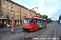Sólo vůz linky náhradní dopravy 36 obsazený vozem T3SUCS #7112 stanicuje na Radošovické. | 5.10.2012