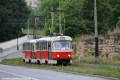Souprava retro vozů T3SUCS #7188+#7189 vypravená na linku 23 míří Keplerovou ulicí na Brusnici. | 14.7.2017