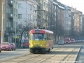 Vůz T3SUCS ev.č.7288 vypravený na linku 7 míří Vršovickou ulicí k tehdejší zastávce Bohemians. | 5.2.2005