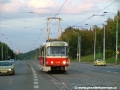 Vůz T3R.PV #8156 se po vypravení na linku 6 vrací do tehdejší domovské vozovny Motol. | 22.7.2004